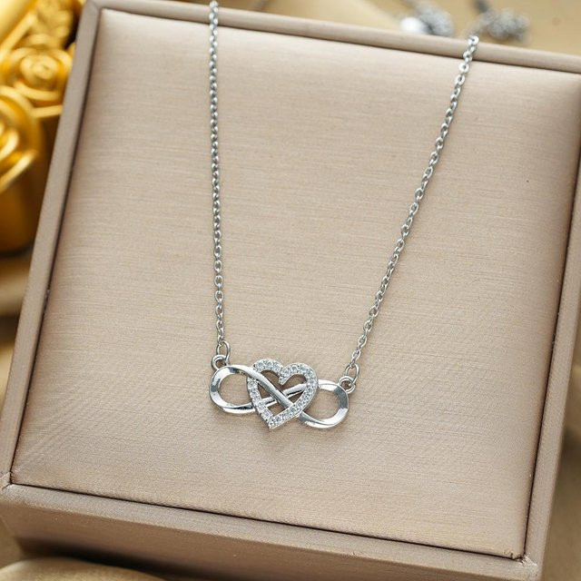 Wucifang Jewelry Halskette, Kupfer, Zirkonia, gray, Damen - Bild 1
