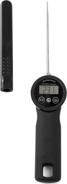 Hendi 271162 digitales Lebensmittelthermometer mit Sonde und Digitalanzeige in Schwarz - Bild 1