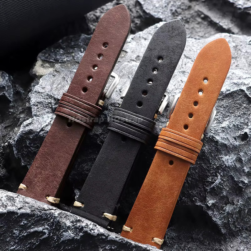 HQstrap Uhrenarmband Leder, Vintage, Unisex - Bild 6