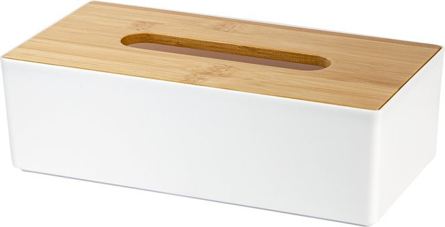 LIVARNO Aufbewahrungsbox aus Bambus für Kosmetiktücher und WC-Bürsten - Bild 1
