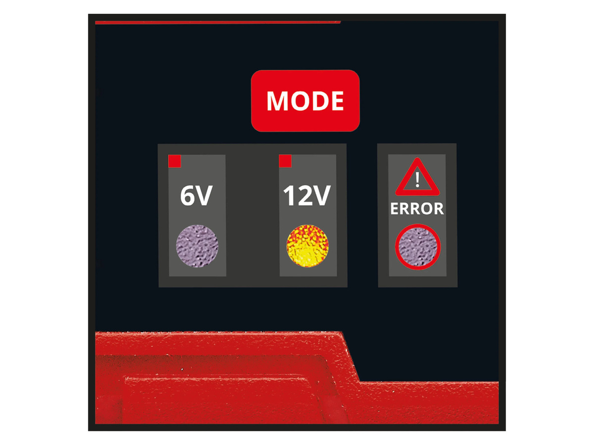 Einhell Batterie-Ladegerät CE-BC 1 M in Rot/Schwarz für 6 V und 12 V mit 1 A - Bild 3
