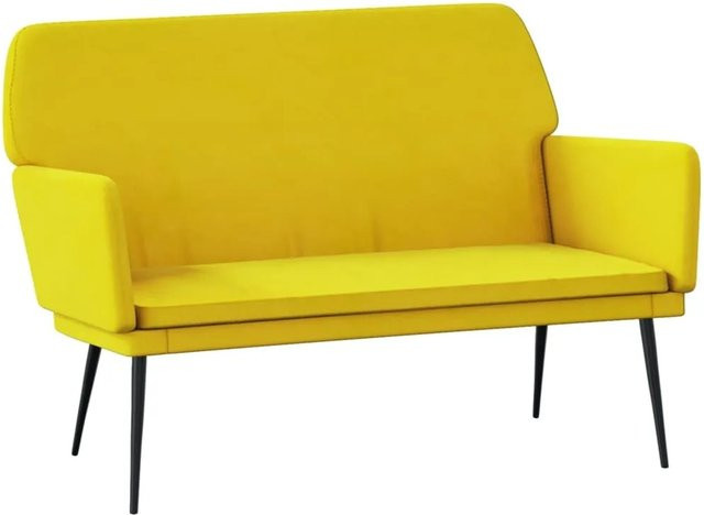 vidaXL Sitzbank aus Samt in Gelb B/T/H: 108 x 79 x 79 cm - Bild 1