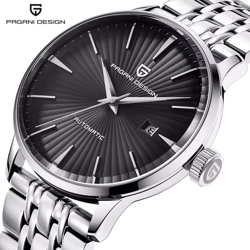 PAGANI DESIGN Armbanduhr, Automatik, Edelstahl, 43 mm, Herren, Schwarz - Bild 2
