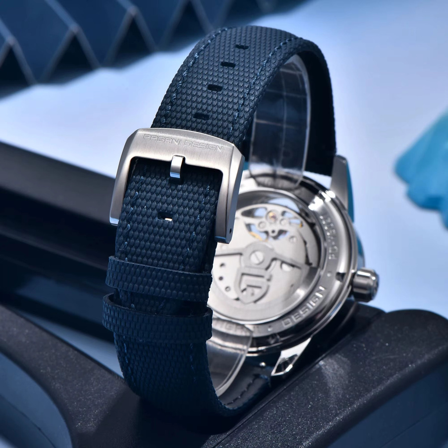 Pagani Design Armbanduhr, Automatik, Edelstahl, 41 mm, Herren, Blau - Bild 6