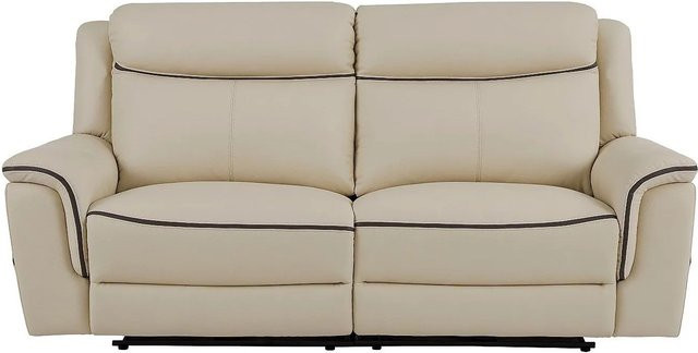 Vente-unique Relaxsofa Adelio in Beige mit Lederbezug und elektrischer Sitzverstellung - Bild 1