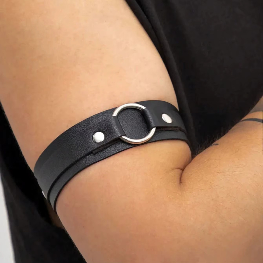 CEA.HARNESS Armband, Leder, Schwarz, Punk-Stil, Herren - Bild 2