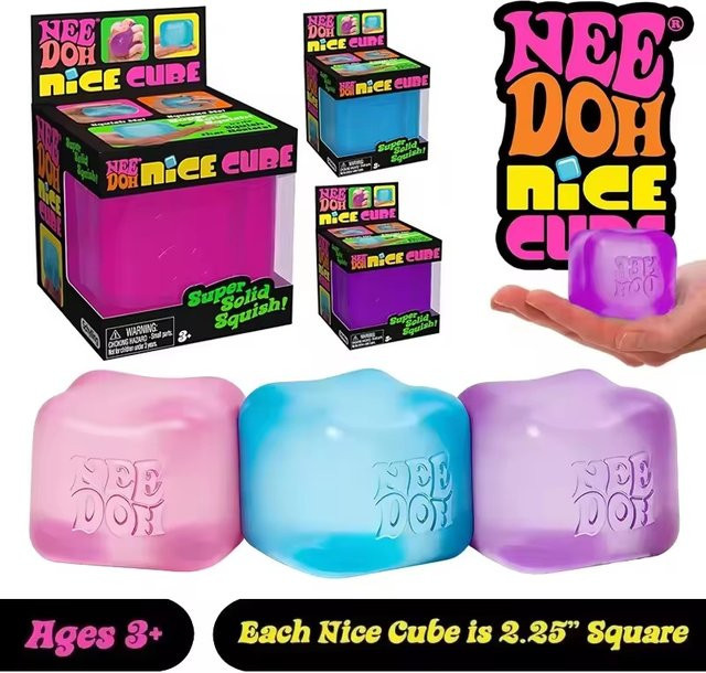 Schylling NeeDoh Nice Cube, Sensorisches Spielzeug, Anti-Stress-Blöcke - Bild 1