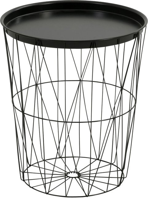Greemotion Beistelltisch modern schwarz Durchmesser: 40 cm, Höhe: 46 cm - Bild 1