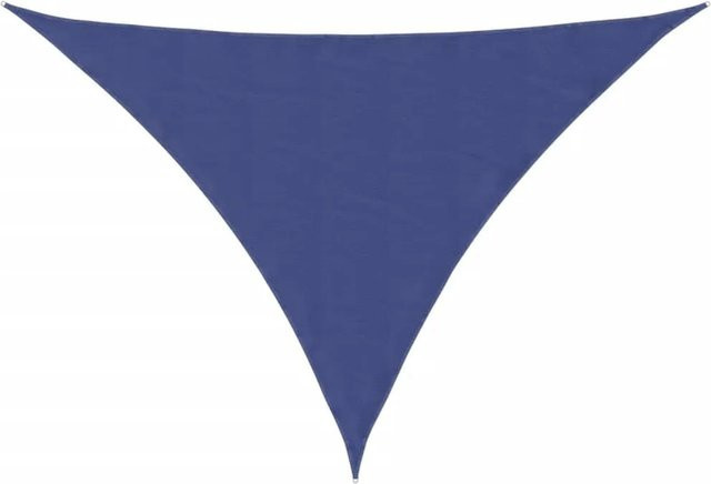 vidaXL Sonnensegel aus PU-beschichtetem Oxford-Gewebe, dreieckig, Blau, B/T/H: 300 x 300 x 424 cm - Bild 1