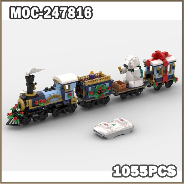 MOC-247816 Feiertags-Expresszug, Motorisiertes Baustein-Modell, 1055 Teile - Bild 1