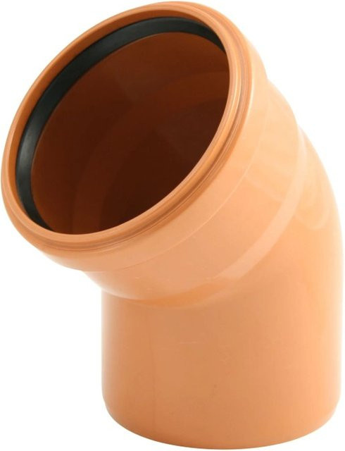 Marley Kanalgrundrohr-Bogen 45 Grad DN 160 in Orange - Bild 1