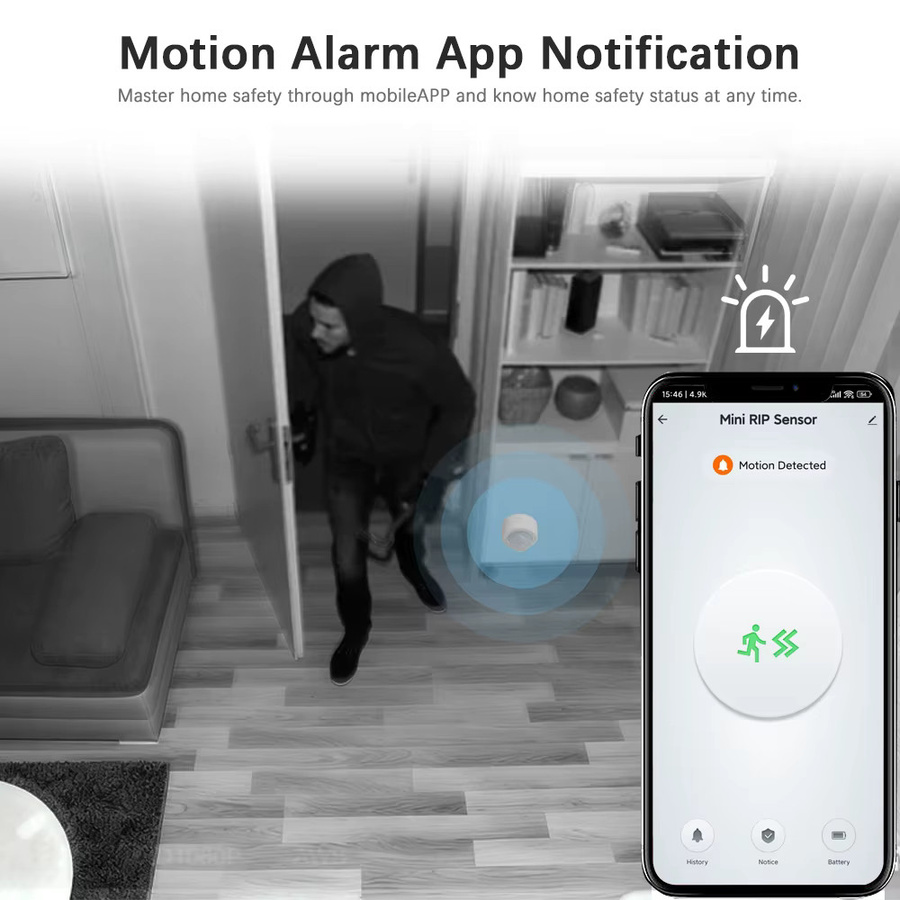 Scimagic Zigbee PIR Bewegungsmelder Smart Home Sensor in Weiß kompatibel mit Alexa, Google Home und Tuya - Bild 4