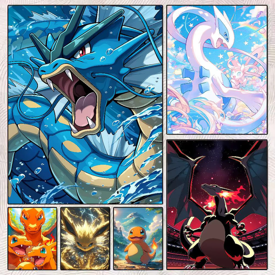 Pokemon Mega Evolution Anime-Poster als HD-Leinwand-Wandkunst von Bandai in Mehrfarbig - Bild 5