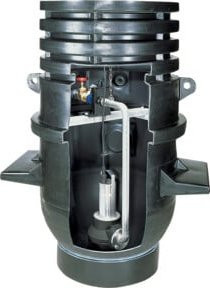Wilo Schachtpumpstation DrainLift WS 1100 D/TP 65, PRO V06 mit Behälter in Schwarz - Bild 1