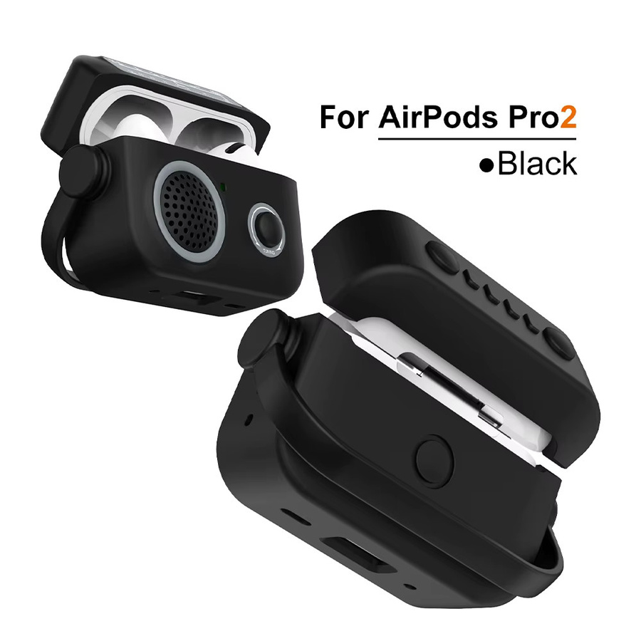Stoßfeste Silikon-Schutzhülle im Retro-Radio-Design für Apple AirPods Pro 3, Farbe: Gelb - Bild 7