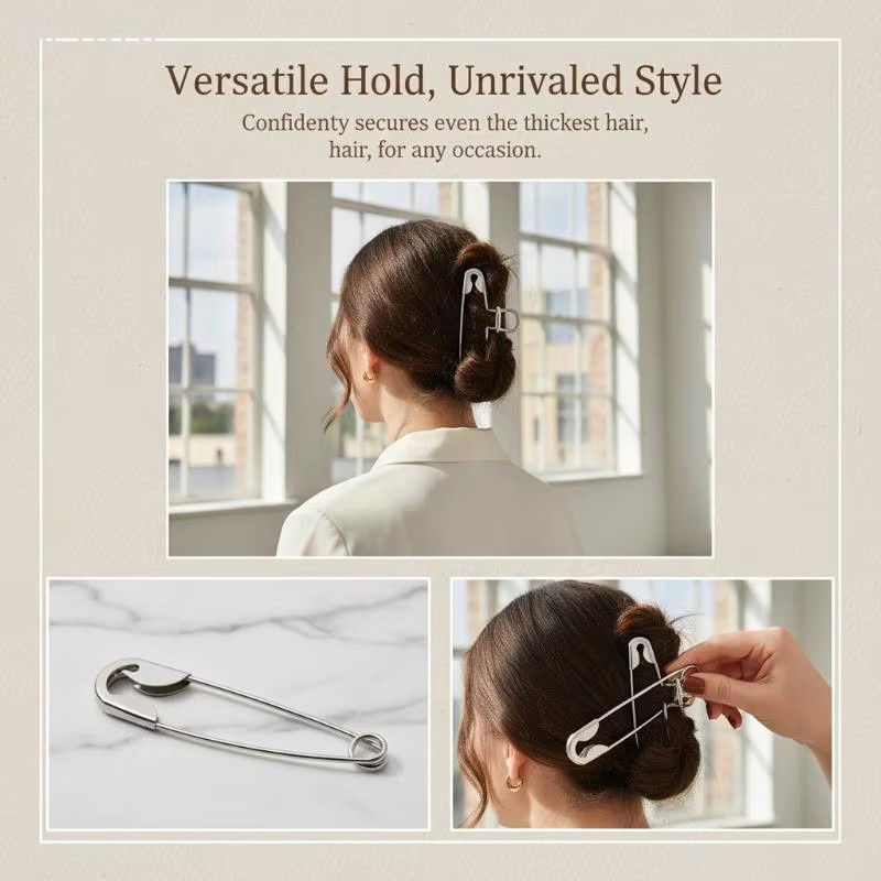 eelhoe Haarspange, Sicherheitsnadel, Metall, Damen - Bild 4