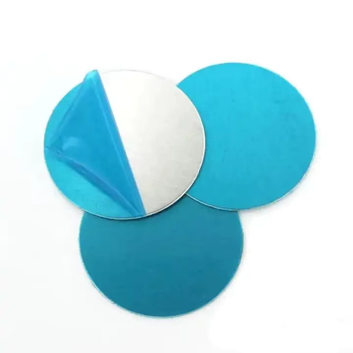 Selbstklebende magnetische Metallplatten aus Eisen, silberfarbene Scheibenaufkleber für Autotelefonhalter, B: 3 cm x B: 3 cm - Bild 2