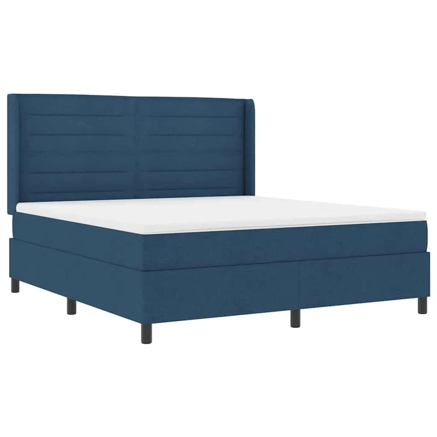 vidaXL LED Boxspringbett Blau mit Matratze und Unterbettbeleuchtung B/T: 180 x 200 cm - Bild 2