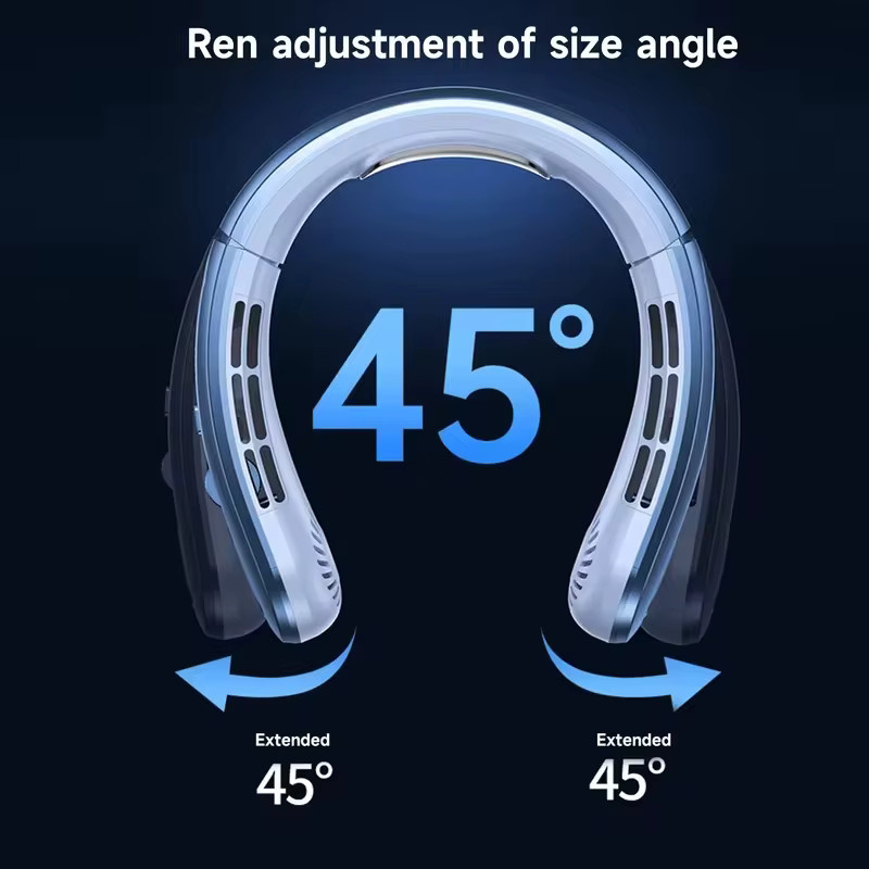Xiaomi Halsventilator mit Digitalanzeige, kabelloser Nackenventilator und USB-wiederaufladbarem Mini-Luftkühler aus Kunststoff - Bild 3