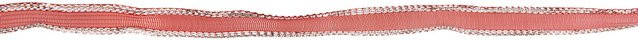 Rico Design Organzaband mit Drahtkante in Rot und Silber, Breite: 0,6 cm - Bild 1