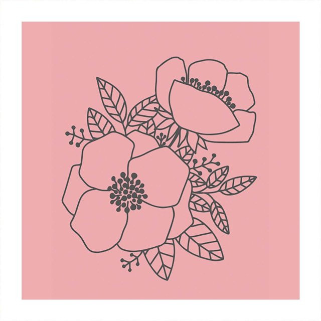 May&Berry Stempel Blüten in Rosa mit Holzgriff, Breite: 3,5 cm, Höhe: 4,5 cm - Bild 1