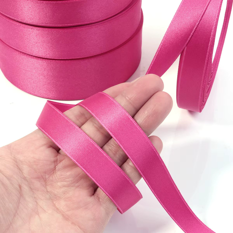 Linsoir Beads Satinband Pink für Bastelarbeiten und Geschenkverpackungen, 25 Yards pro Rolle - Bild 2