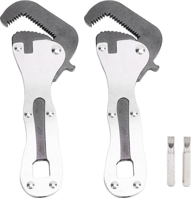 OutsideWorld Mikro Selbstjustierender Schraubenschlüssel aus Metall in Weiß und Silber, ergonomisch und multifunktional für enge Räume - Bild 1