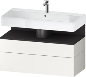 Duravit Waschtischunterschrank Qatego Wandhängend in Grau und Weiß, B/T/H: 99 x 47 x 59 cm - Bild 1