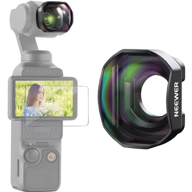 NEEWER Telekonverter HD-Magnetlinsenaufsatz aus optischem Glas für DJI Osmo Pocket 3, Schwarz - Bild 4