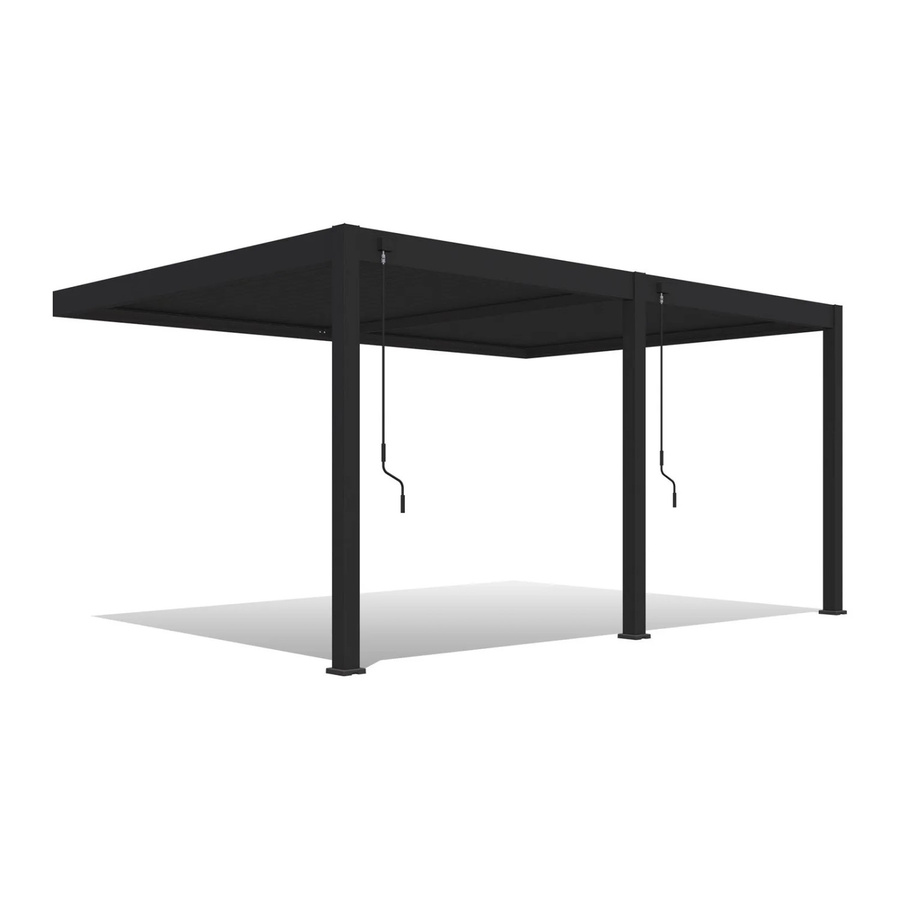 Weide Deluxe Aluminium Pavillon Wand Pergola mit Lamellendach in Anthrazit B/T: 530 x 360 cm - Bild 2