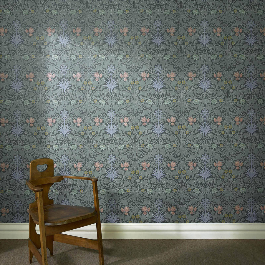 House of Hackney Tapete Hyacinth Novellus Euphorbia Floral Art Nouveau Mehrfarbig - Bild 1