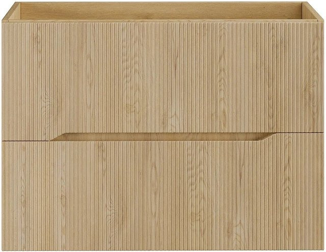Waschbeckenunterschrank Vente-unique Oriso in Beige mit gerillter Oberfläche, Breite: 80 cm, Höhe: 57 cm, Tiefe: 46 cm - Bild 1