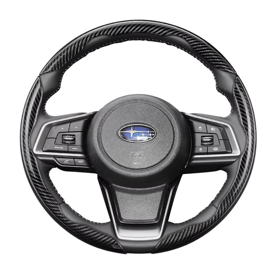 Hocasen Lenkradbezug in Carbonfaser-Textur für Subaru, Schwarz, segmentierter Schnellverschluss-Typ - Bild 7