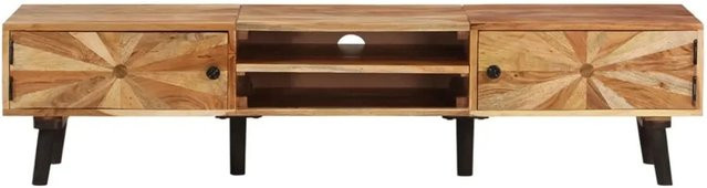 vidaXL TV-Schrank aus Akazie Massivholz in Braun, B/T/H: 145 x 35 x 35 cm - Bild 1