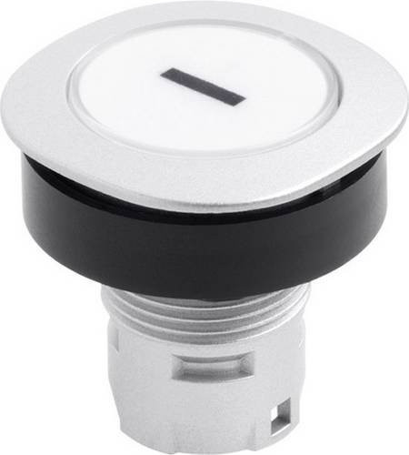 Georg Schlegel Drucktaste RONTRON-Q-JUWEL beleuchtbar, abgerundetes Quadrat, Silber/Weiß, IP65, Hub 3,0mm - Bild 1