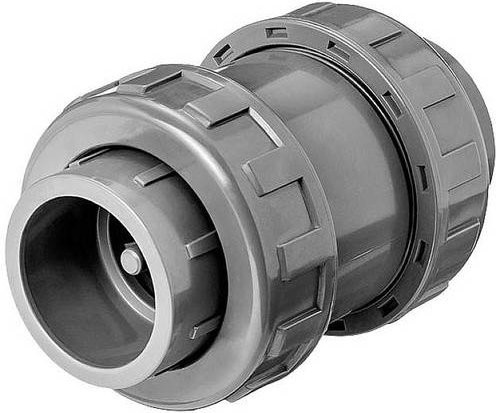 FIAP 2465 Kegelrückschlagventil aus PVC in Grau, Durchmesser: 90 mm, Höhe: 180 mm - Bild 1