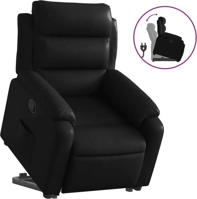 vidaXL Relaxsessel mit Aufstehhilfe Modell 8 in Schwarz aus Kunstleder - Bild 1