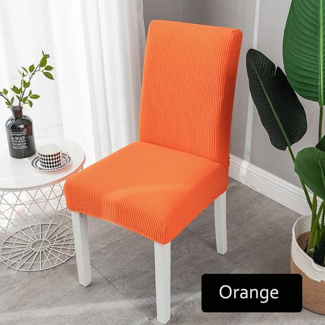 Dehnbarer Jacquard-Stuhlbezug von Yiran Furniture für Esszimmer und Büro, Farbe Orange - Bild 1
