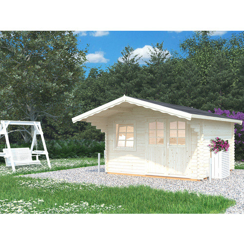 Blockbohlenhaus PALMAKO Sally aus Holz in Braun, B/H/T: 426 x 256 x 360 cm - Bild 2