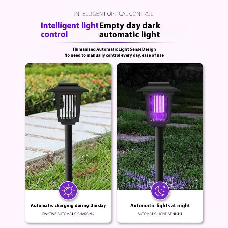 TLEDMP Solar-Insektenvernichter mit LED-Licht und 2 Modi, wasserdichte Mückenschutzlampe für Garten und Camping - Bild 3