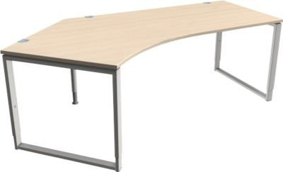 Schäfer Shop Genius Winkelschreibtisch MODENA FLEX in Ahorn-Dekor mit Bügelfuß und linkem Ansatz, Breite: 216,5 cm - Bild 1