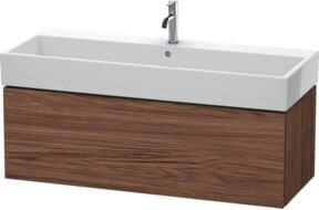 Duravit L-Cube Waschtischunterschrank wandhängend, B/T/H: 118,4 x 45,9 x 39,4 cm, Schwarz Matt - Bild 1