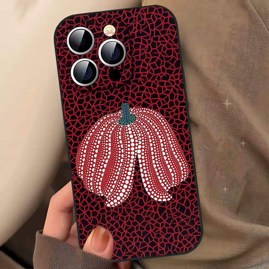 Yayoi Kusama Pumpkin Handyhülle Schwarz für iPhone 17, 16, 15, 14, 13, 11 Pro Max, Plus, X, XR, XS Max und Mini - Bild 3