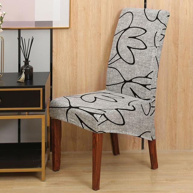 Bedruckter King-Back-Stuhlbezug in XL-Größe aus Stretch-Material mit Grafik-Design für Esszimmer und Bankett-Dekoration - Bild 1