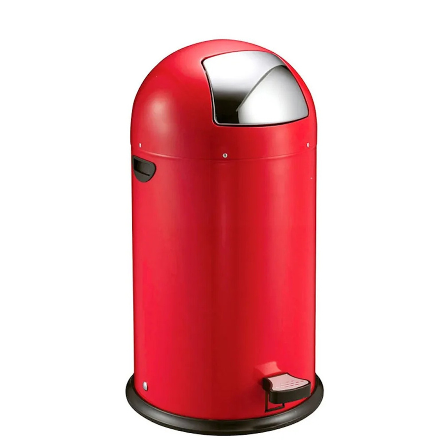 PROREGAL Eleganter Abfalleimer mit starkem Fußpedal und verzinktem Inneneimer, Rot, H x B x T: 74 x 41,5 x 47,5 cm - Bild 2