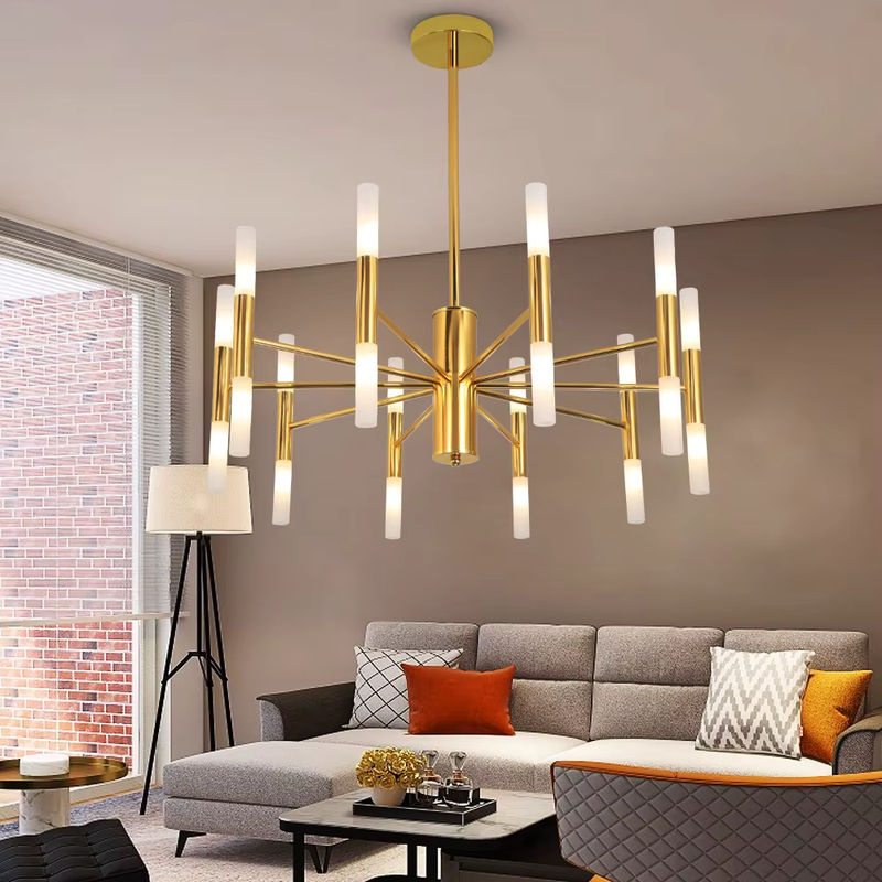 Moderne LED-Kronleuchter von GreeLustr in Gold, dekorative Deckenleuchte für Wohnzimmer, Hotel und Hallen - Bild 2