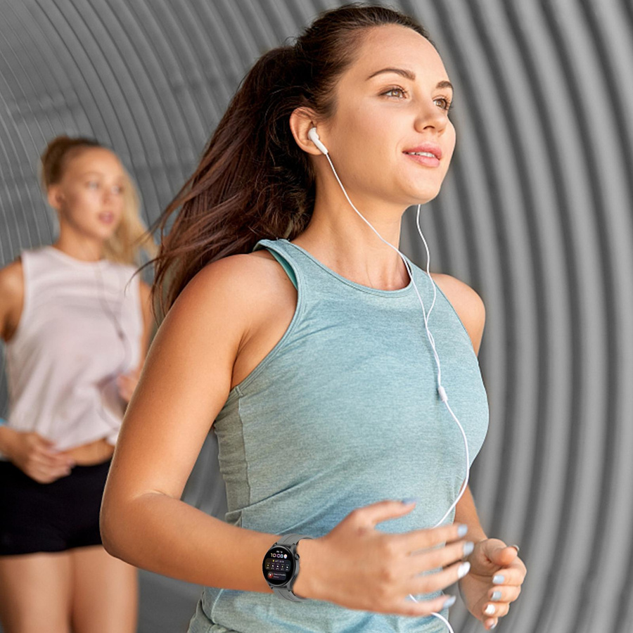 KONNWEI Silikonarmband für Watch 3 und Watch3 Pro, Breite: 22 mm, erhältlich in Weiß, Schwarz, Grün und Grau - Bild 6