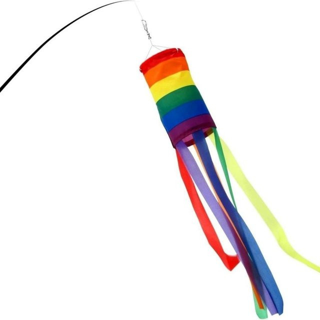 Jianqin Windsack Dekorationsflagge Regenbogen Multicolor, Textil, Höhe: 100 cm - Bild 1