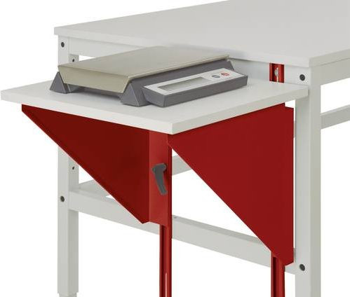 Manuflex Höhenverstellbarer Tischansatz für Arbeitstische und Werkbänke, Rubin-Rot, B: 100 cm, T: 50 cm - Bild 1