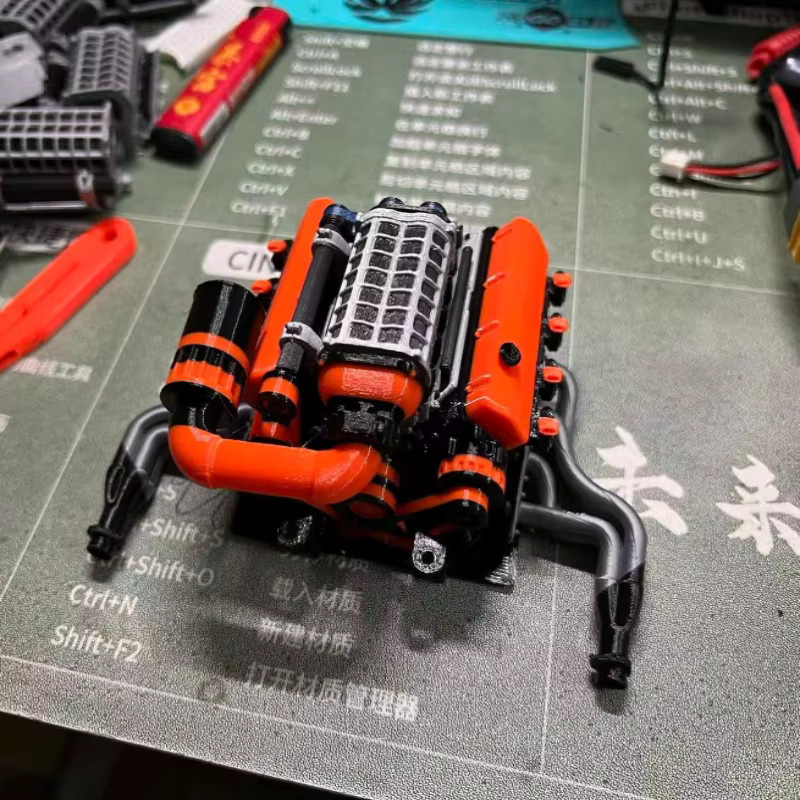 AXIAL RC Auto Lüfter Motor Modell Dekoration, 1:10, Orange, Kunststoff - Bild 2